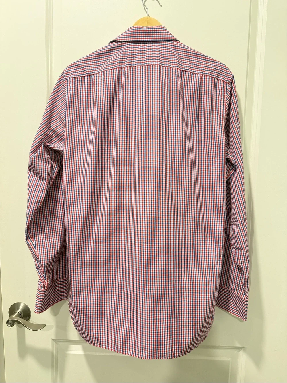 J. Crew Thompson Shirtings Red and Blue Gingham Button-Down Shirt